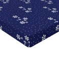 thumbnail image 2 of Ambesonne Country Fitted Sheet, Floral Pattern and Dot, Queen Size, Navy and White, 2 of 3
