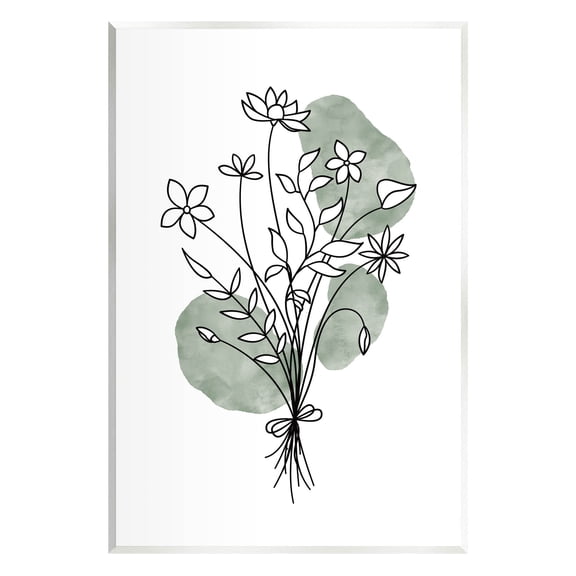 Stupell Industries Casual Daisy Petal Outline Graphic Art Unframed Art Print Wall Art, Design by JJ Design House LLC