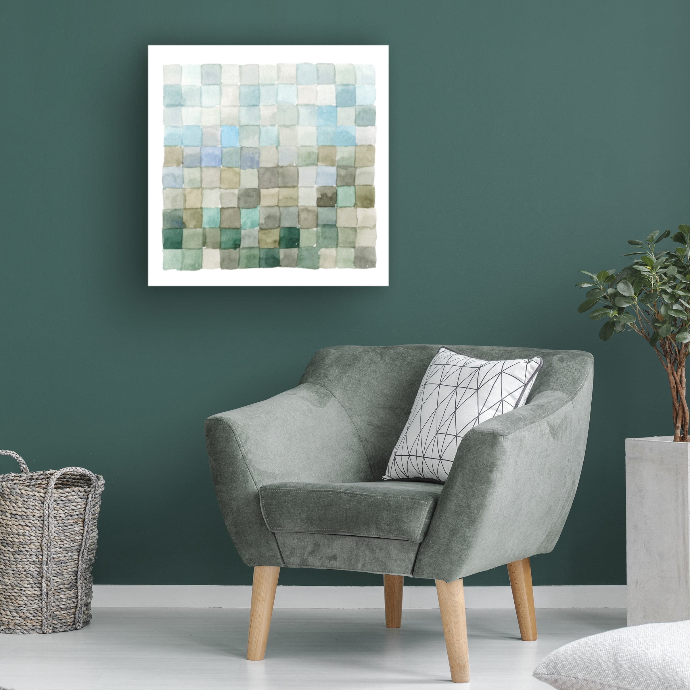 Emma Caroline 'Aquatic Grid II' Canvas Art