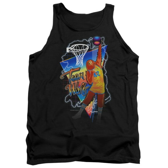Teen Wolf Electric Wolf Adult Tank Top Black