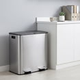 thumbnail image 4 of CONCETTA Kitchen Trash Can, 2×8-Gallon Garbage Can with Lid, Stainless Steel Trash Bin with 2 Removable Inner Buckets, Soft-Close Foot Pedal, Fingerprint-Resistant for Kitchen Home Office, 4 of 9