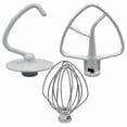thumbnail image 1 of Mixer Kit compatible KSM150 Includes Dough Hook Wire Whip and Coated Flat Beater, 3 Pieces Stand Mixers Re-si xi, 1 of 5