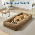 thumbnail image 6 of Studyset Human Dog Bed for Adult,Convertible Lazy Sofa Bed with 2 Pillows & 5 Adjustable Position,Comfy Tatami Bean Bag Lounge Chair,Chenille Upholstered Lounge Chair for Living Room Bedroom, 6 of 8