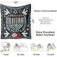 thumbnail image 3 of Hanukkah Throw Blanket 60"x50",Winter Merry Xmas Holiday Festival Cute Love & Light Blanket for Women Men,Soft GIFS Flannel Fleece Throw for Home Living Room Bed Chair Couch Decor, 3 of 6