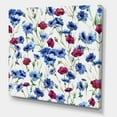 thumbnail image 3 of Designart ' Red and Blue Wildflowers ' Traditional Canvas Wall Art Print, 3 of 3