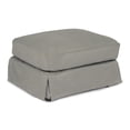 thumbnail image 1 of Sunset Trading Americana Boîte Coussin Tissu Pouf Recouvert de Gris, 1 of 5