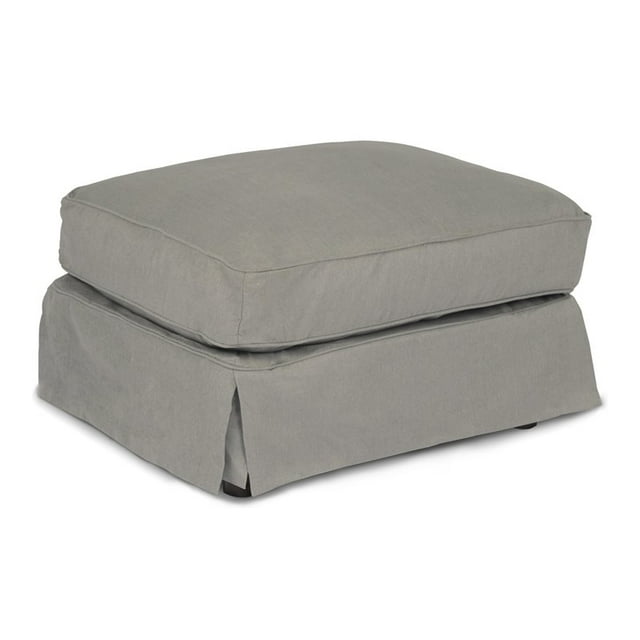 Sunset Trading Americana Boîte Coussin Tissu Pouf Recouvert de Gris