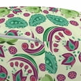 thumbnail image 3 of Paisley Pouf Cover with Zipper, Floral Arrangement with Abstract Teardrop Shapes East Traditional Motifs, Soft Decorative Fabric Unstuffed Case, 30" W X 17.3" L, Multicolor, by Ambesonne, 3 of 5