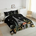 thumbnail image 3 of jejeloiu Paris Eiffel Tower Full Size Comforter Sets,Cartoon Mushroom Bedding Comforter Set,Galaxy Starry Night Bedding Sets For Children,Super Cozy Bedroom Decoration Reversible,3pcs, 3 of 8