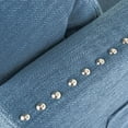 thumbnail image 6 of Noble House Blue Pale Standard Contemporary Fabric Push Back Recliner, 6 of 7