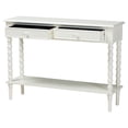 thumbnail image 2 of Baxton Studio Malinda White Wood 2-Drawer Console Table with Spindle Legs, 2 of 6