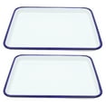 thumbnail image 1 of 2Pcs Rectangular Enamel Baking Pan Pie Baking Pan Food Baking Pan Kitchen Multi-functional Baking Pan, 1 of 9