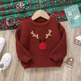 thumbnail image 5 of gcong Boys Christmas Knit Sweater Long Sleeve Warm Coat Jacket Outwear for Toddler Kids, 5 of 9