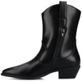 thumbnail image 3 of Journee Fritzie Western Pointed Toe Cuban Heel Casual Comfort Ankle Booties, 3 of 10