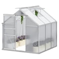 thumbnail image 2 of Dextrus 6x6FT Walk-in Robust Aluminum & Polycarbonate Greenhouse:for Outdoor Gardens, 2 of 10