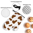 thumbnail image 5 of YFYANG Oven Mitts and Pot Holders Sets 4 Pieces, Non-Slip Heat Resistant Brown Cow Texture Pattern Kitchen Glove Pot Mat for Cooking and Baking, 5 of 8