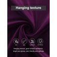 thumbnail image 3 of Purple Satin Bodycon Dress With Pearl-Embellished Spaghetti Straps, Crossover Neckline, Ruched Waist And Side Slit, 3 of 5