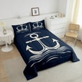 thumbnail image 4 of Erosebridal Retro Anchor Comforter Sets Queen Size, Coastal Ocean Comforters & Duvets, Nautical Theme Decor, Super Cozy, 4 of 7
