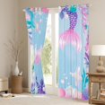 thumbnail image 3 of Manfei Kids Children Kawaii Mermaid Black Out Curtains,Cartoon Marine Animal Curtains Pack of 2 (42x63 Each),Cute Sea Wildlife Bedroom Curtains,Super Cozy Room Decor, 3 of 6