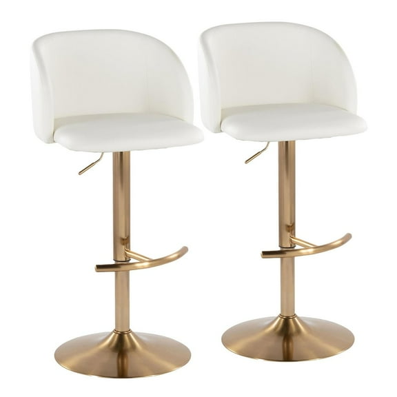 LumiSource Fran Adjustable Barstool - Set of 2