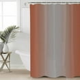 thumbnail image 5 of Ombre Abstract Shower Curtain, 60" x 72", Gradient Burnt Orange and Gray Waterproof Bathroom Curtain Washable Shower Curtain Set with 12 Hooks, 5 of 6