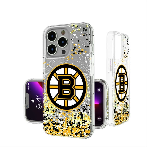 Boston Bruins iPhone Confetti Glitter Case