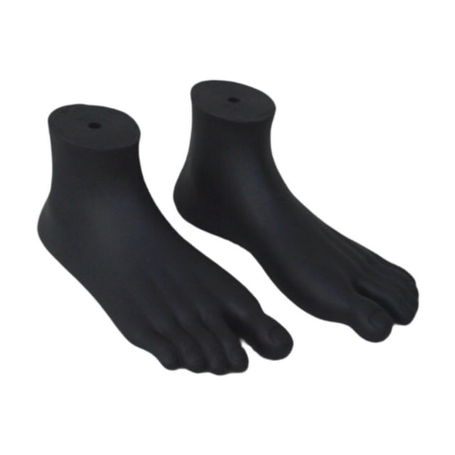 2x Mannequin Foot Model Lifesize Malls Rings Rings Chain Arts Drawing Shop Negro