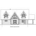 thumbnail image 5 of 001-1059: Log Cabin 3 Bed, 3 Bath Luxury Home Plan, 2155 Sq Ft: Full Blueprints with License to Build by Home Plan Marketplace - Lesuto, 5 of 7