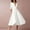 White, variant on asdoklhq Summer Dresses for Women Semi Formal Women Fashion Summer Sexy Short Sleeve V-Neck Solid Mid-Calf Dress Black S