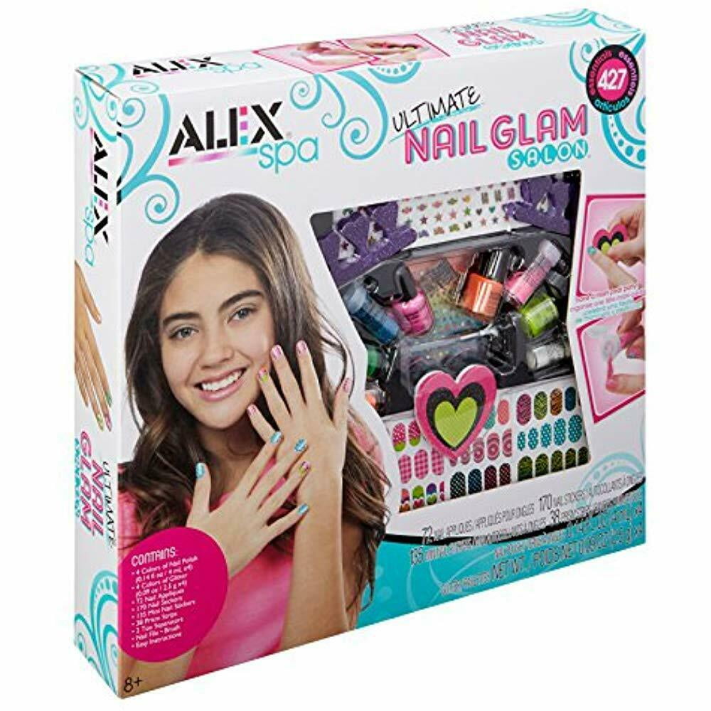 Kids Toys Girl Spa Hand Nail Glam Salon Kit Friends Party Polish