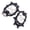 Black, variant on JZROCKER Snow Ice Spikes Crampons Cleats Footwear Traction for Skiing Slip on, 24 Teeth