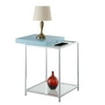 thumbnail image 6 of Home Square End Table in Clear and Chrome Metal Frame - Set of 2, 6 of 9