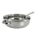 thumbnail image 3 of Oster Sangerfield 3 Piece 4 Quart Stainless Steel Saute Pan with Lid and Splatter Guard, 3 of 6