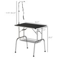 thumbnail image 2 of Table de Toilettage pour Chien en Acier Inoxydable Argenté - Hauteur et Rangement Réglables / 36 Pouces x 24 Pouces / Station Professionnelle de Toilettage pour Animaux pour la Maison et le Salon, 2 of 7