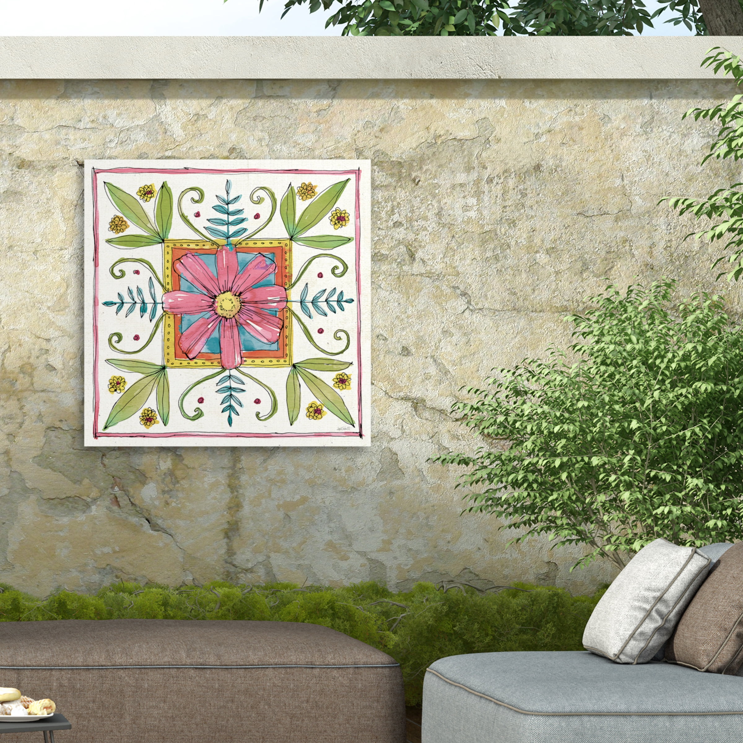 Anne Tavoletti 'Simply Petals XII' Outdoor Canvas 18x24
