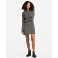thumbnail image 4 of Billabong Women's Everleigh Mock Neck Long Sleeve Fit and Flare Knit Short Dress (X-Small, Black Pebble), 4 of 8