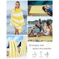 thumbnail image 5 of Yellow Striped Beach Towels Oversized Super Absorbent, Modern Simple Monochrome Geometric White Lightweight Bath Towel Quick Dry Sets For Bathroom/Pool/Rv Camping/Beach Play/Gym Room/Picnic 23"x47", 5 of 8
