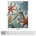 thumbnail image 4 of Shiartex  Abstract Nautical Coastal Throw Blanket,Watercolor Beach Ocean Theme Starfish Seashell Coral Lightweight Soft Blanket for Sofas,Couches,Beds,Camping,Travel White, 4 of 6