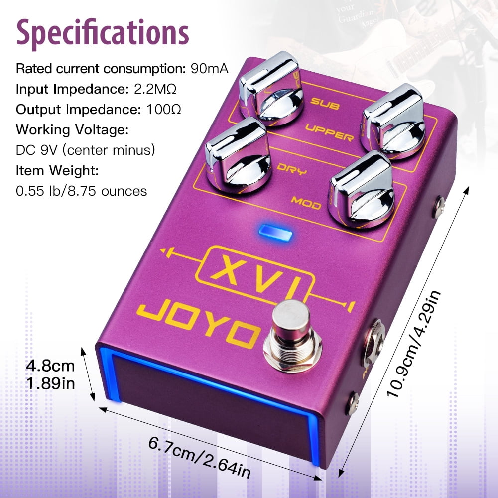 JOYO R-13 Octave Pedal Modulation Effects Independent Adjusting for Electric Guitar
