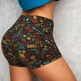 thumbnail image 4 of Fotbe BBQ Barbecue Grill Seamless Shorts, Womens Workout Shorts High Waist Stretch Booty Short for Gym/Yoga/Running/Biking-Large, 4 of 9