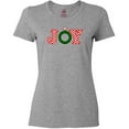 thumbnail image 3 of Inktastic Joy Christmas Ornament with Candy Cane Stripes Women's T-Shirt, 3 of 5