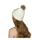 TopHeadwear Bonnet en Maille Floue avec Pompon Marron – image 2 sur 2