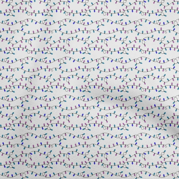 oneOone Polyester Spandex Purple Fabric Christmas Craft Projects Decor Fabric Printed By The Yard 56 Inch Wide