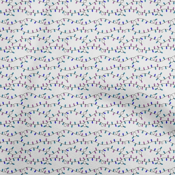 oneOone Polyester Spandex Purple Fabric Christmas Craft Projects Decor Fabric Printed By The Yard 56 Inch Wide