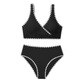 thumbnail image 6 of Cethrio Girls Bikini Swimsuits, High-waisted Two Piece Stretchy Summer Swimsuit Tops and Swimsuit Bottoms Black Size 11-13 T, 6 of 6