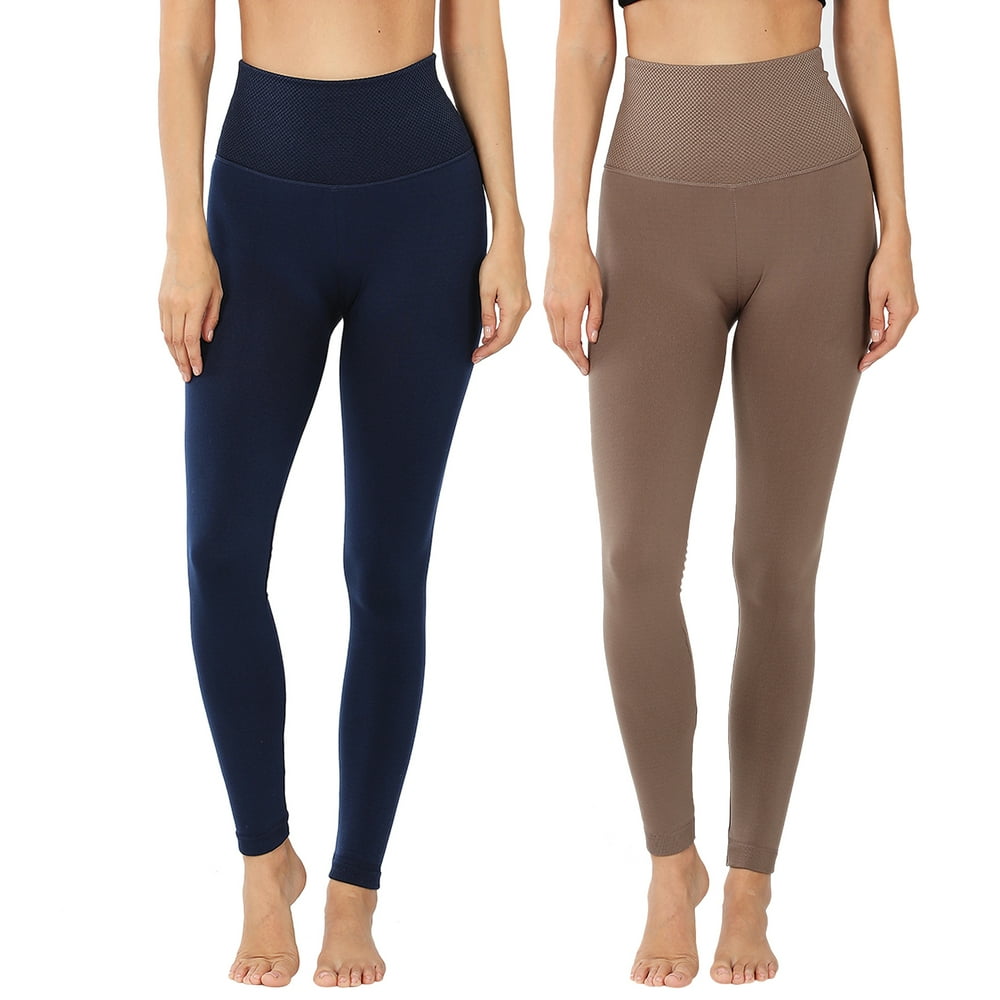 Zenana Women High Waist Fleece Tummy Control Full Length Gusset