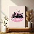 thumbnail image 6 of UXIEQU Black Cats On Lips With Cigarette Canvas Wall Art Print 15.75x11.81 Inches, 6 of 8