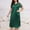 Green#3, variant on SuTry Women's Loose Plus Size Pajamas Sequin Solid Color V-Neck Short Sleeve Lace Stitching Nightdress for Body Coolness Wearing(Khaki,5XL)