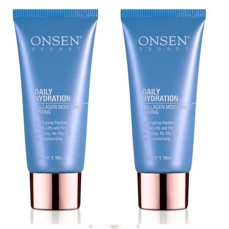 Onsen Secret Anti Aging Collagen Cream Organic Daily Hydration Day & Night Cream Anti Wrinkle Face Cream Skin Firming Face Moisturizer for Women with Peptides & Vitamin C Made in USA 1.18 Oz (2 Pack)