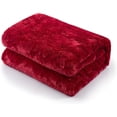 thumbnail image 2 of DaDa Bedding Dreamy Romantic Valentine's Faux Fur Red Throw Blanket - 2 Person in Love Plush Backside - Cozy Warm Soft Embossed Pomegranate - Large Queen Size Blanket 90" x 90", 2 of 5